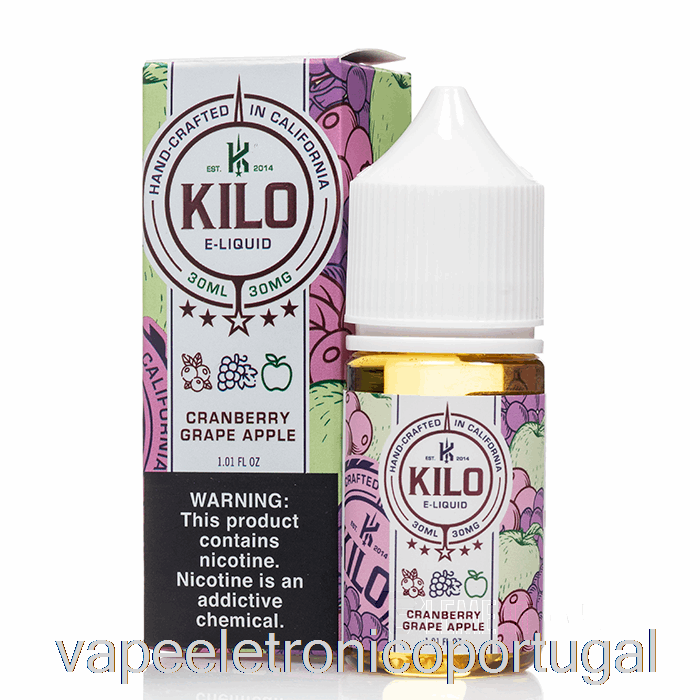 Vape Eletrônico Cranberry Uva Maçã - Quilo Sais Revival - 30ml 30mg